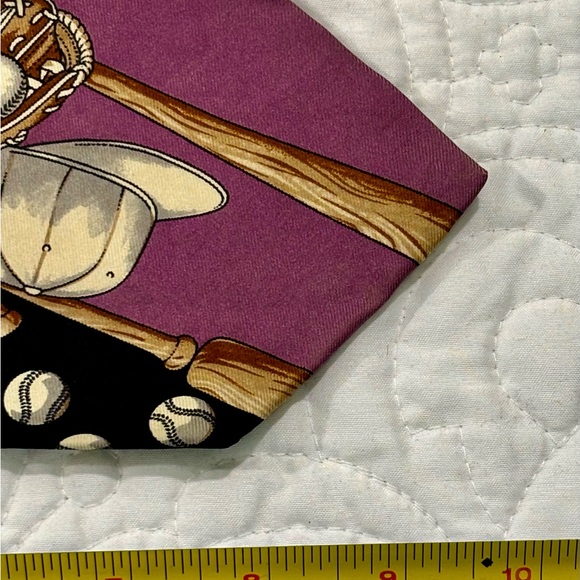 Donberry & Keats Baseball Neck Tie, 58" long X 4" Wide Pre-owned - Picture 6 of 6